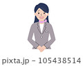 笑顔で対応をする女性のイラスト素材 105438514