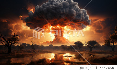 原爆のきのこ雲のイメージ：核廃絶を訴えるために