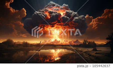 原爆のきのこ雲のイメージ：核廃絶を訴えるために