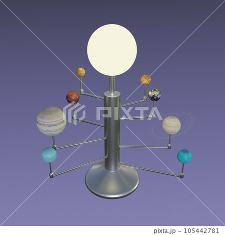 solar system model icon isolated 3d render illustration 105442781