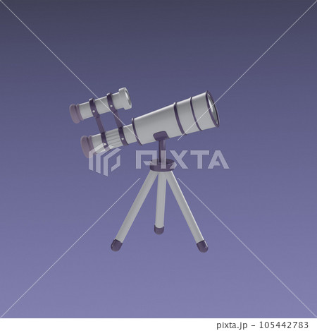 telescope icon isolated 3d render illustration 105442783