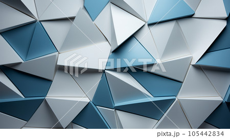 白色基調の立体的なジオメトリックな背景画像