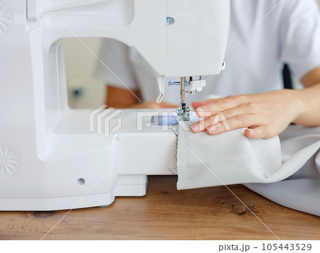 Workplace of a dressmaker. Handmade concept. Workplace of a dressmaker. Handmade concept. 105443529
