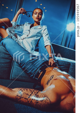 Young business woman domination Young business woman domination 105444567