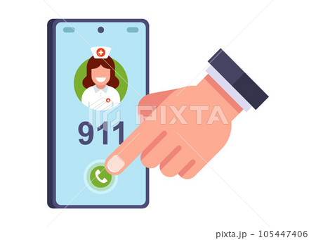 call 911 to call a doctor. call 911 to call a doctor. 105447406