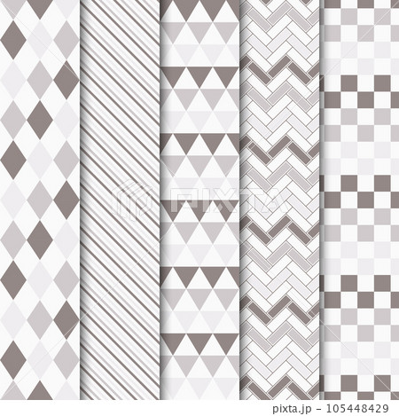 Set of vector geometric seamless patterns. Set of vector geometric seamless patterns. 105448429