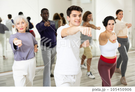 Adults people practice sports dancing 105450906