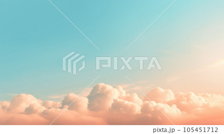 Beautiful sky on colorful gentle light day background.Picturesque Beautiful sky on colorful gentle light day background.Picturesque 105451712