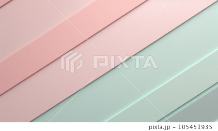 The abstract background of metal texture with empty space in blush pink, powder blue, and mint green colors in pastel style. Exuberant 3D illustration. The abstract background of metal texture with empty space in blush pink, powder blue, and mint green colors in pastel style. Exuberant 3D illustration. 105451935