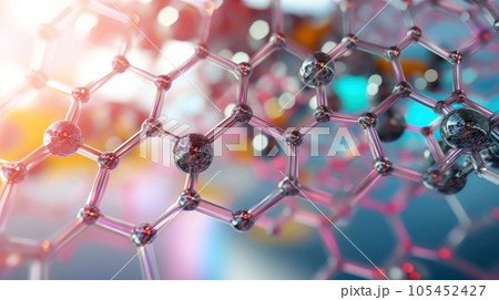 Medical studies of molecular structures. Science in the service of human. Technologies of the future in our life. molecule of medicine model, Generative AI illustration 105452427