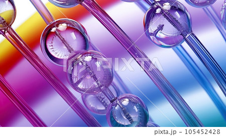 Medical studies of molecular structures. Science in the service of human. Technologies of the future in our life. molecule of medicine model, Generative AI illustration 105452428