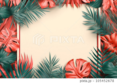 Floral border frame card template. multicolor flowers, leaves, for