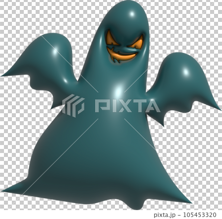 3D illustration. Cute little ghost on Halloween. 3D illustration. Cute little ghost on Halloween. 105453320