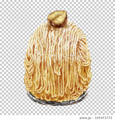 Montblanc patisserie watercolor style illustration 105453773
