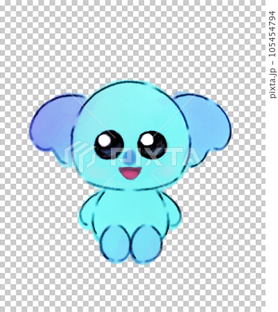 [Sitting pose] Fluffy animal illustration like a stuffed animal [Koala] 105454794