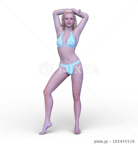 ビキニ姿の女性 105455519