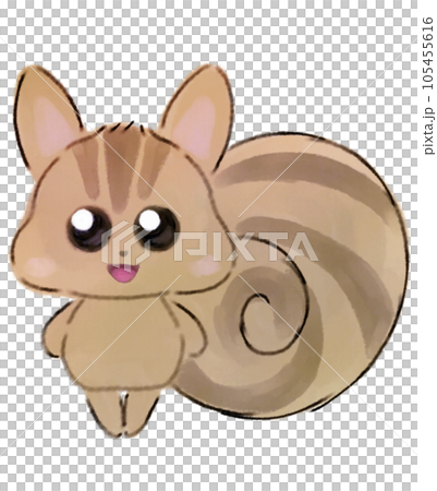 [Careful pose] Fluffy animal illustration like a stuffed animal [Squirrel] 105455616
