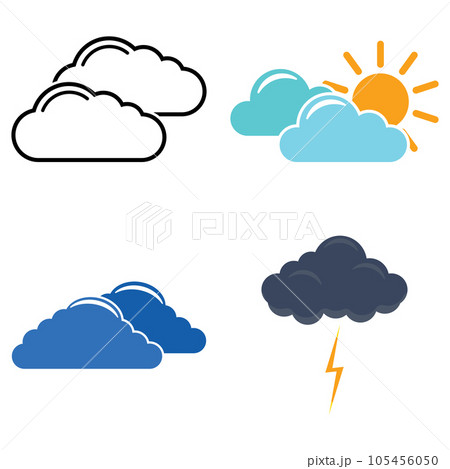 cloud icon vector 105456050