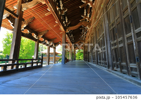 【富山県】快晴の勝興寺の巨大な本堂(国宝) 【富山県】快晴の勝興寺の巨大な本堂(国宝) 105457636