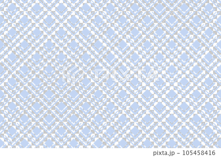 Abstract Seamless Geometric Blue and White Pattern and Texture. Vector Art. 105458416