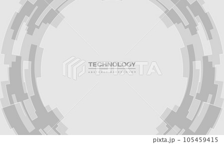 Gray digital technology abstract circle interface vector background with grey high tech shape design elements. Gray digital technology abstract circle interface vector background with grey high tech shape design elements. 105459415