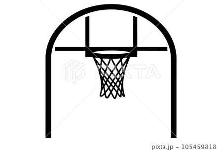 Basketball Hoop flat illustration, basketball hoop, basketball net. Basketball icon 105459818