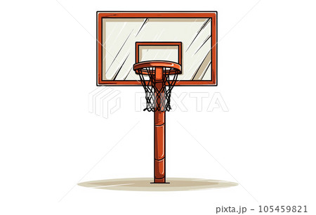 Basketball Hoop flat illustration, basketball hoop, basketball net. Basketball icon 105459821