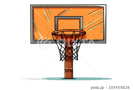 Vector illustration basketball basketboard, basketball hoop, basketball net. Basketball icon 105459826