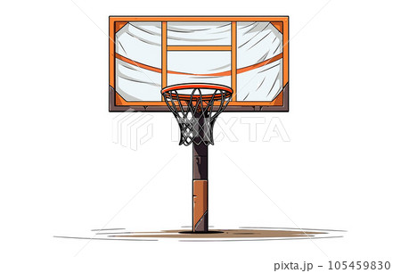 Basketball Hoop flat illustration, basketball hoop, basketball net. Basketball icon 105459830