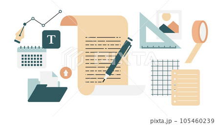 製作 アイデアなビジネスイラスト ベクター素材 配色 製作 アイデアなビジネスイラスト ベクター素材 配色 105460239