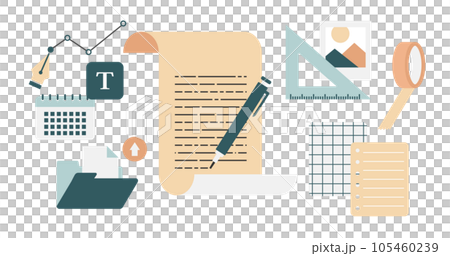 製作 アイデアなビジネスイラスト ベクター素材 配色 製作 アイデアなビジネスイラスト ベクター素材 配色 105460239