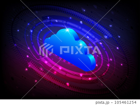 Technology cloud networking coding internet online security wireless abstract background vector illustration 105461254