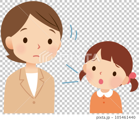 先生に相談する子ども　話す　いじめ　悩み 105461440