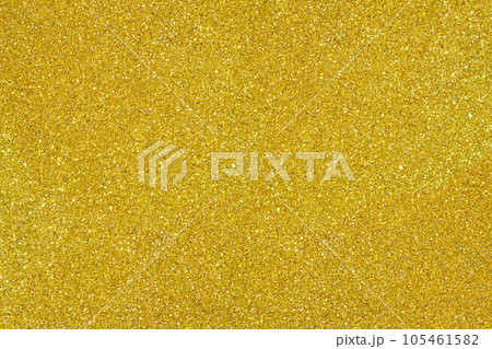 Yellow, golden abstract blured background with shimmer, glitter and shine. Merry Christmas or new year bokeh. Saint Valentine day card. Copy space 105461582