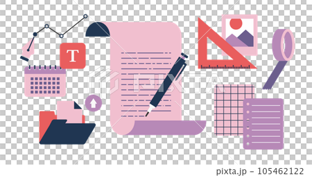 Production Creative business illustration Vector material Color scheme 2 Production Creative business illustration Vector material Color scheme 2 105462122