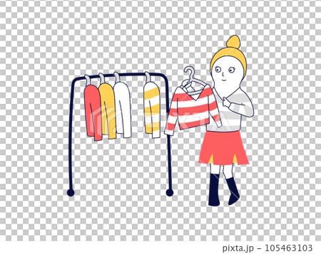 A charismatic clerk at an apparel shop who recommends trendy clothes A charismatic clerk at an apparel shop who recommends trendy clothes 105463103