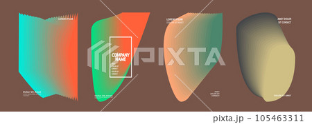 Modern graphic design banner set. Abstract retro 90s style, pastel neon colors. Minimal trendy background collection for story, social media, post, typography, poster, flyer, party, presentation, card 105463311