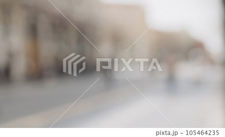 Out of focus background of pedestrian street in city of Nice Out of focus background of pedestrian street in city of Nice 105464235