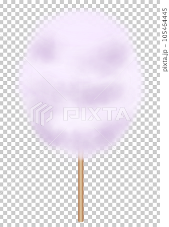 Classic cotton candy with a stick Real touch illustration ~ White purple 105464445
