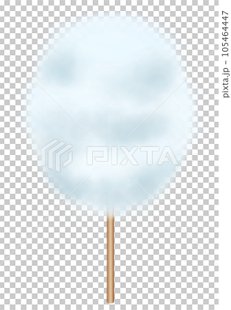 經典棉花糖帶棒真實觸感插畫~白藍 經典棉花糖帶棒真實觸感插畫~白藍 105464447