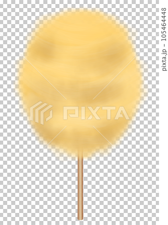 Classic cotton candy with a stick Illustration close to real touch ~ Yellow Vivid Yellow 105464448