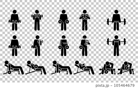 Arm training pictogram 105464679