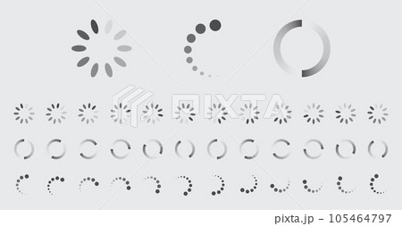 Circular Loading Buffering Icons Vector Set Circular Loading Buffering Icons Vector Set 105464797
