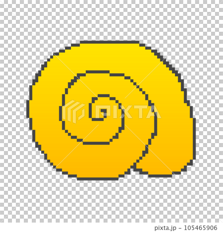 Dot picture _ seashell (yellow) 105465906