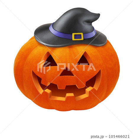 ハロウィンのかぼちゃ イラスト リアル ハロウィンのかぼちゃ イラスト リアル 105466021
