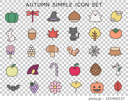Autumn simple vector icon illustration set 105466537