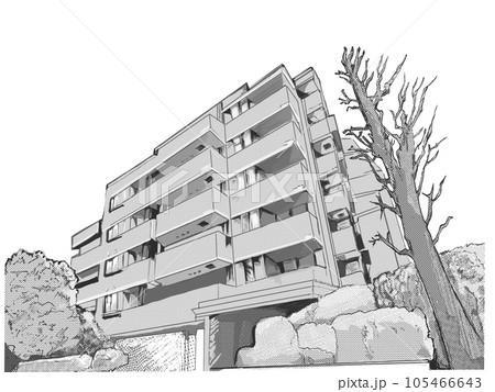 マンション背景 105466643