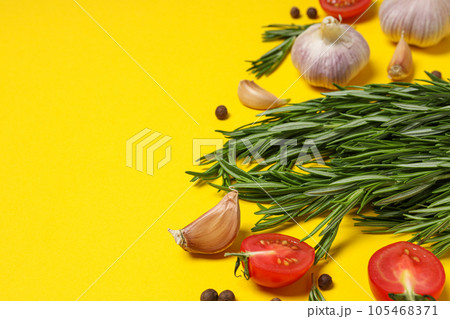 Seasoning and spices, rosemary, concept of seasoning Seasoning and spices, rosemary, concept of seasoning 105468371