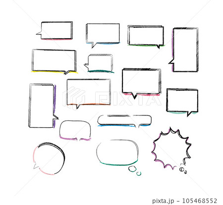 手描き吹き出し素材ai 105468552