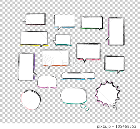 手描き吹き出し素材ai 105468552